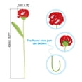 thumbnail image 2 of Uxcell Crochet Flowers Handmade Knitted Carnation Artificial Flowers with Stem, White Red, 2 of 6