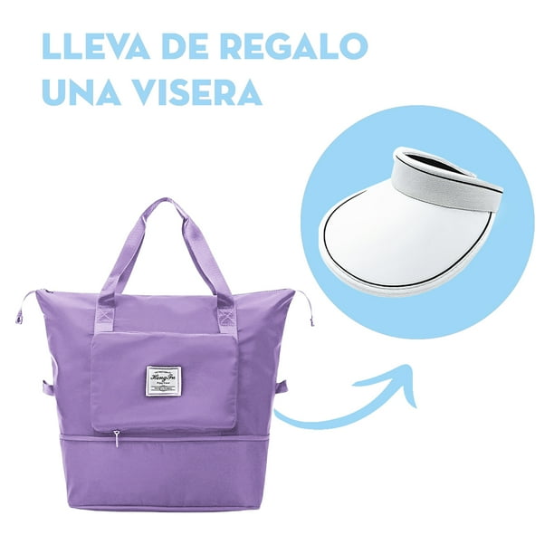 Bolso De Viaje Para Dama Backpack Maleta Deportiva De Gimnasio Impermeable Multifuncional Expandible Lila MIMA 2 Deportiva Walmart en linea
