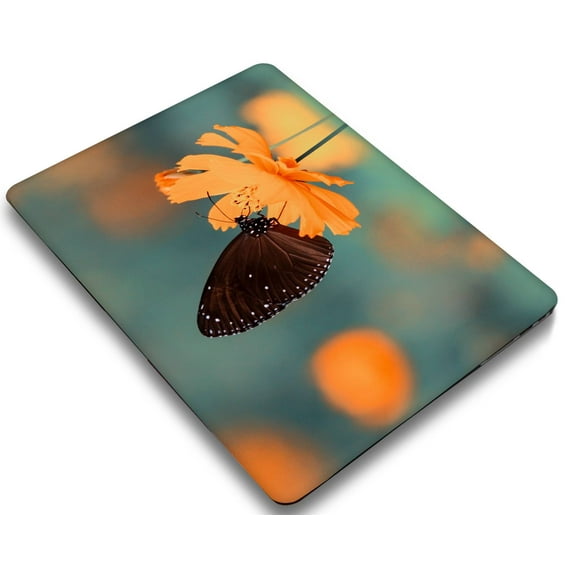 KSK KAISHEK Hard Protective Shell Case Cover Compatible Newest MacBook Pro 15" with Touch ID + Black Keyboard Cover Model: A1990&A1707 (Flower 1669)