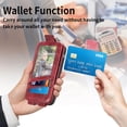 thumbnail image 3 of Zipper Wallet Case for Samsung Galaxy S22 5G, PU Leather [Card Holder Slot Handbag] with Adjustable Kickstand Flip Phone Cover for Samsung Galaxy S22 5G SDLL Red, 3 of 14