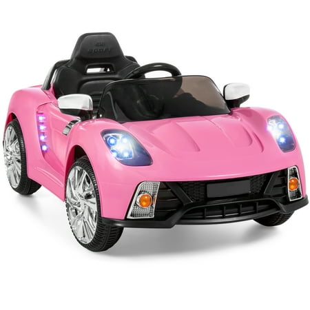 Best Choice Products Kids 12V Electric RC Ride On w/ 2 Speeds, LED Lights, MP3, AUX, (What's The Best Electric Car On The Market)