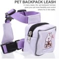 thumbnail image 7 of LANFENG Dog Backpack Harness with Leash Pet Vest with Saddle Bag Cute Rabbit Shape Pet Backpack Self Carrier Backpack Outdoor or Small Medium Dogs - Purple M, 7 of 7
