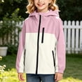 thumbnail image 6 of HAOTAGS Boys and Girls Waterproof Rain Jacket Lightweight Windbreaker Outerwear for Kids – Breathable, Packable Raincoat for Outdoor Use Pink Size 14, 6 of 8