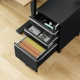 thumbnail image 6 of Fesbos 3 Drawer Mobile File Cabinet with Lock, Metal Rolling Filing Cabinets for Home Office, Fits Letter/Legal/A4 Size Files, Black, Assembly Required, 6 of 8