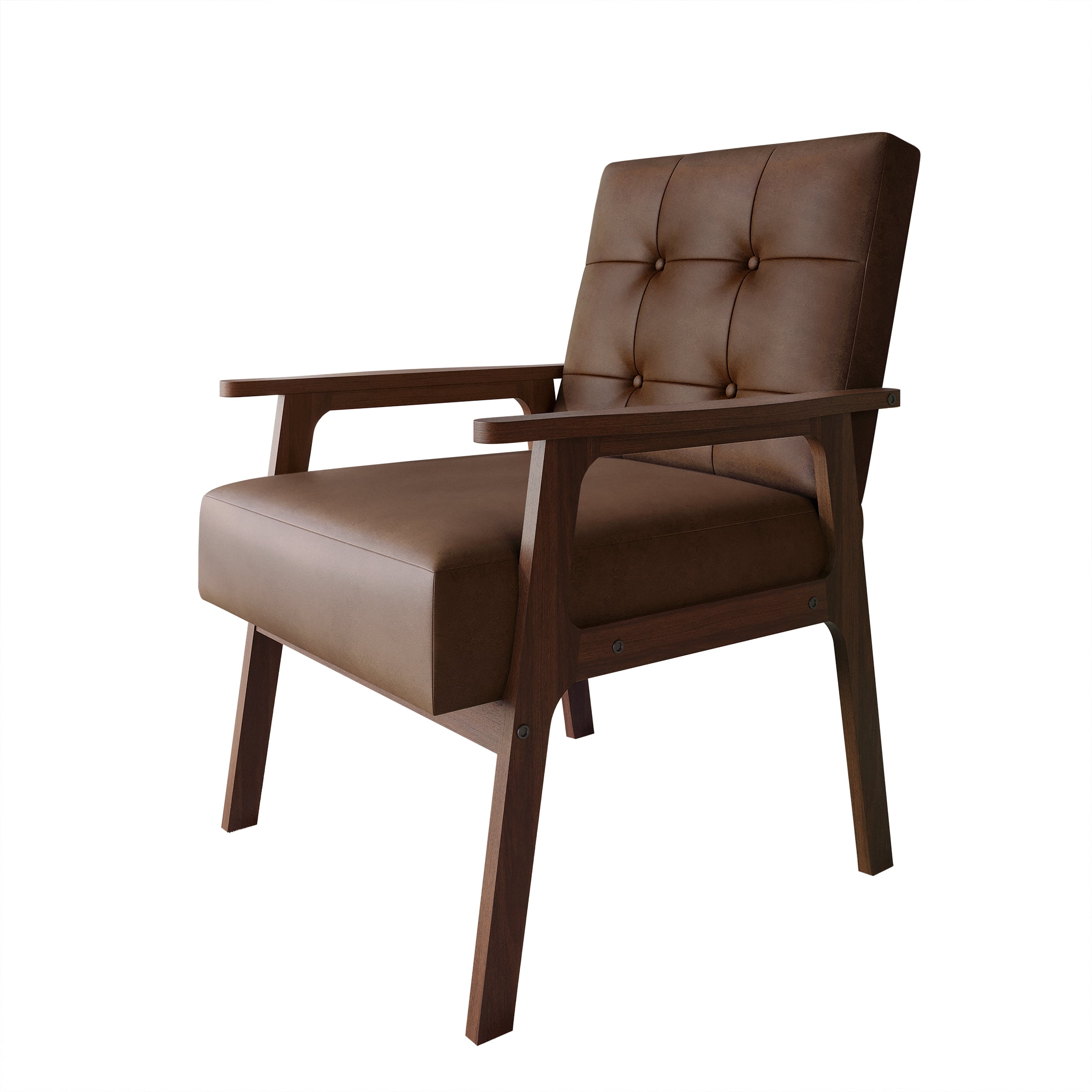 Castle Place Shabby Chic Accent Chair, Brown