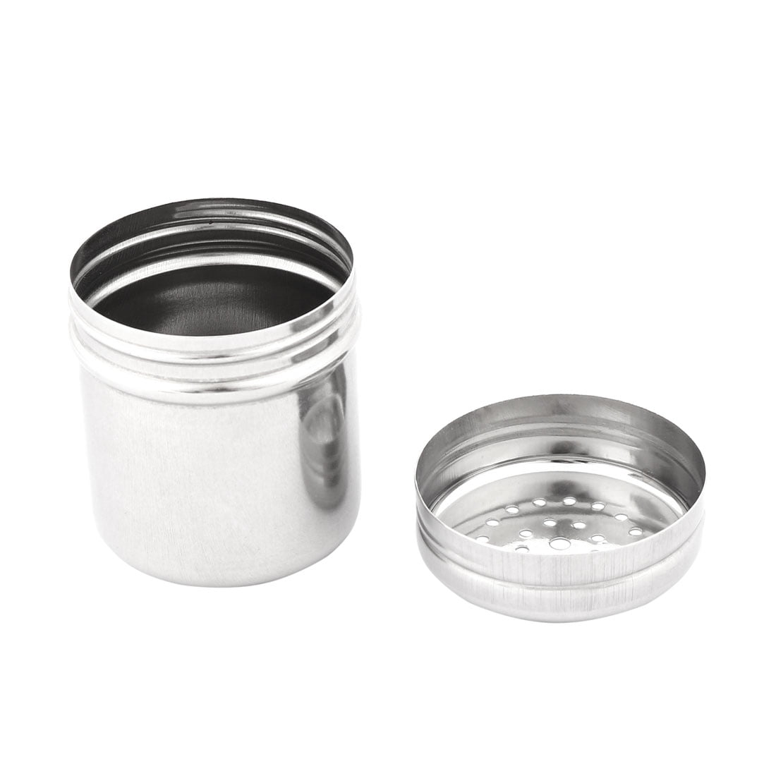 Kitchen Metal Salt Pepper Spices Container Holder Cruet Bottle Silver