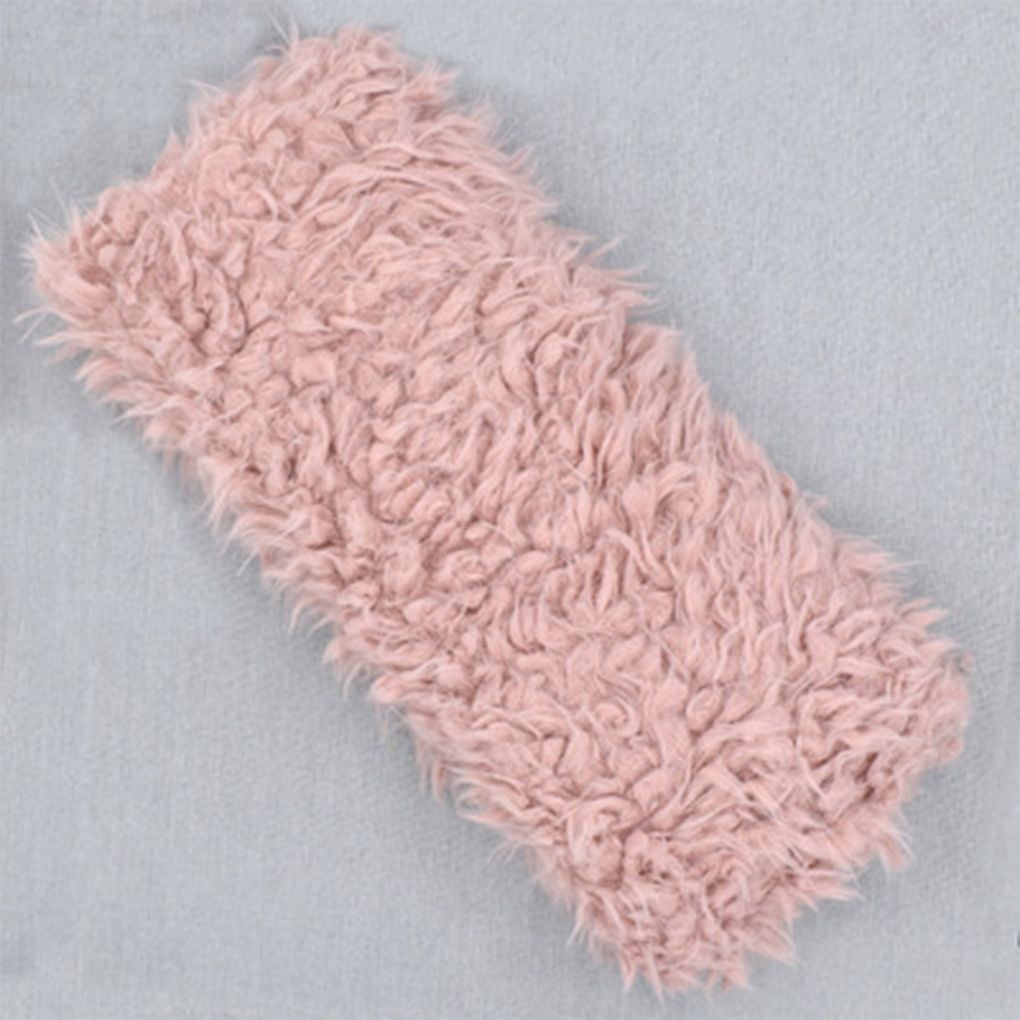 Baby Newborn Solid color Faux Fur Photograph Prop Blanket Infant