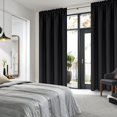 thumbnail image 1 of DWCN Blackout Curtains for Bedroom - Thermal Insulated Privacy Energy Saving Rod Pocket Drapes for Living Room, W 38 x L 63 Inch, Black, Set of 2 38x63,inch Black, 1 of 6