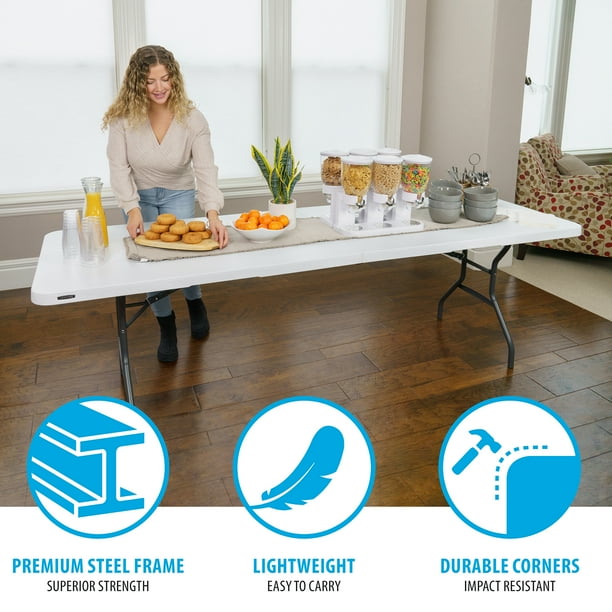 8ft Fold-In-Half Table | Lightweight tables for ecommerce