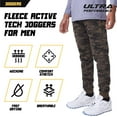 thumbnail image 5 of Ultra Performance 3 Pack Fleece Active Tech Joggers for Men, Mens Sweatpants with Zipper Pockets, 5 of 7