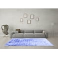 thumbnail image 3 of Ahgly Company Machine Washable Indoor Square Abstract Blue Contemporary Area Rugs, 3' Square, 3 of 4