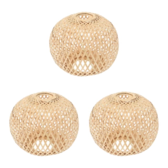Toystoory Bamboo Woven Lampshade Handwoven Rustic for Kitchen Island Teahouse Type1 NO1