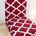 thumbnail image 4 of 2pcs/4pcs Stretchy Spandex Fitted Banquet Chair Cover Dinning Event Slipcover with Printed Pattern For Hotel Dining Wedding Party Catering, 4 of 8