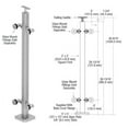 thumbnail image 2 of CRL P142CBS 316 Brushed Stainless 42" P1 Series 180 Degree Center Post Railing Kit, 2 of 3