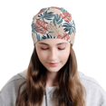 thumbnail image 2 of Naloa Tropical Leaves Soft Beanie Hat, Knit Beanie Daily Beanie in Fine Knit for Women Men Winter Travel, Outdoor, 2 of 7