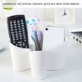 thumbnail image 1 of Storage Box Office Desktop Organizer Plastic Remote Control Plastic Office Desk Phone Holder Case for Bedroom, White, 1 of 7