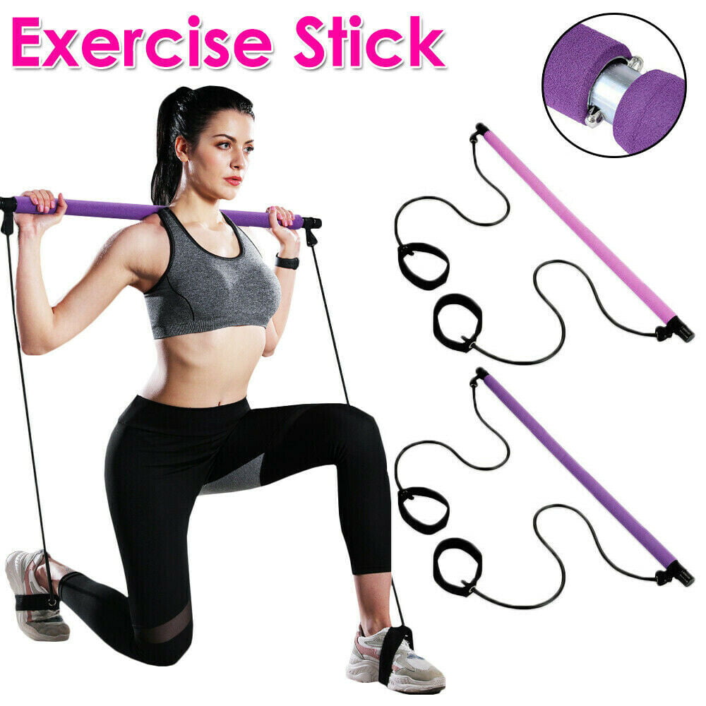 Pilates Bar Kit Yoga Trainer Exercise Bar Sports Pilates Gym Stick Slimming Slim 