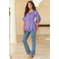 thumbnail image 4 of Roaman's Women's Plus Size Whitney Lace Shirt, 4 of 4