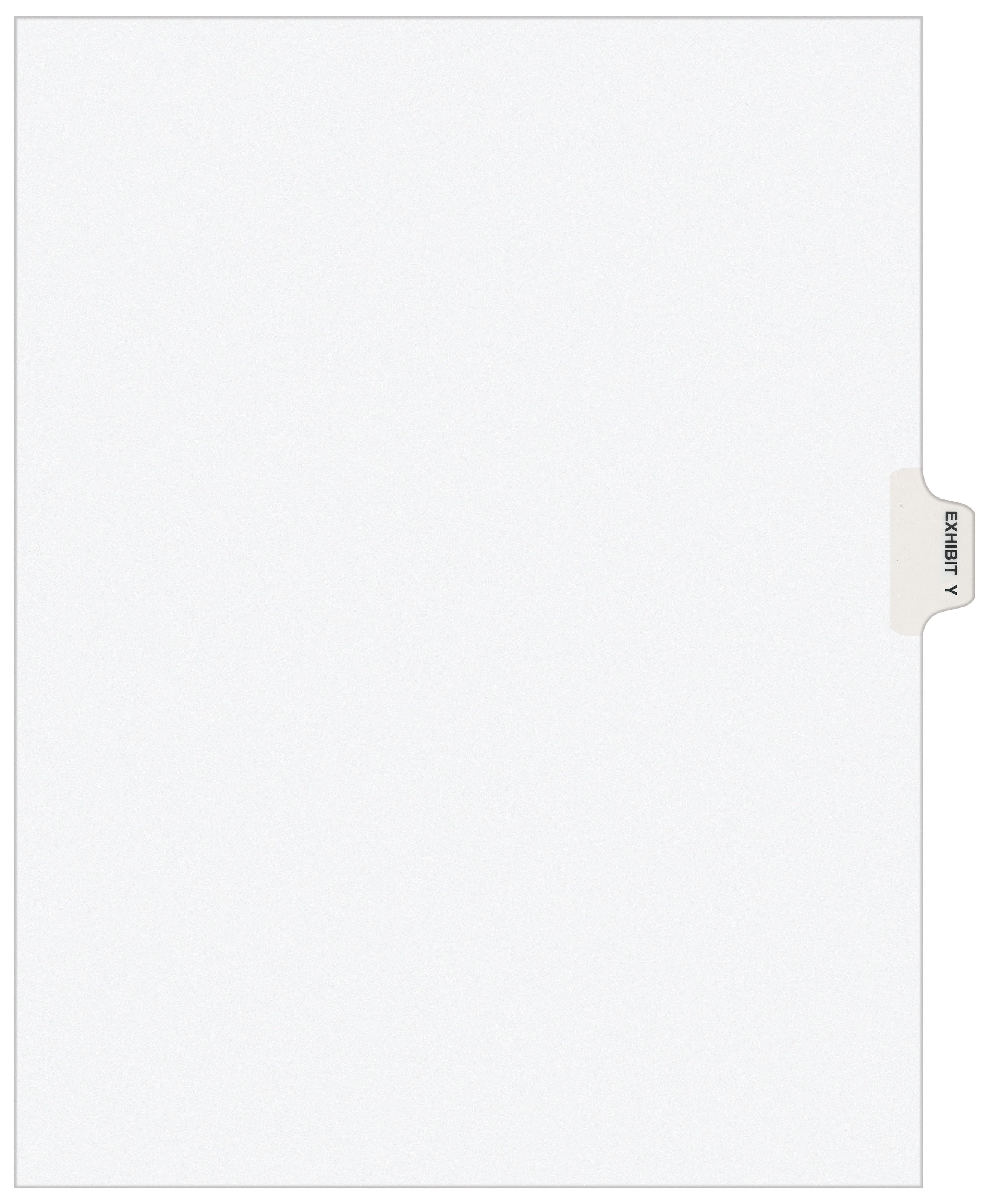 Avery Individual Legal Dividers Avery Style, Letter Size, Side Tab EXHIBIT Y (1395)
