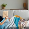 thumbnail image 3 of Pearls Soft Flannel Fleece Throw Blanket, Seashells and Glass of Juice Seascape Summer Beach Cartoon Art Print, Cozy Plush for Indoor and Outdoor Use, 50" x 70", Blue Orange Purple, by Ambesonne, 3 of 5