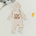 thumbnail image 2 of Newborn Baby Boy Fall Outfit Romper Jumpsuit Bodysuit Infant Clothes Letter Long Sleeve Crew Neck Winter Cute Waffle Bodysuit Kaprioy Baby Boy Clothes, 2 of 5