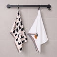thumbnail image 2 of Evergrace Halloween 2 Piece Hand Towel Set, 100% Cotton, Cat, White 16"x26", 2 of 11