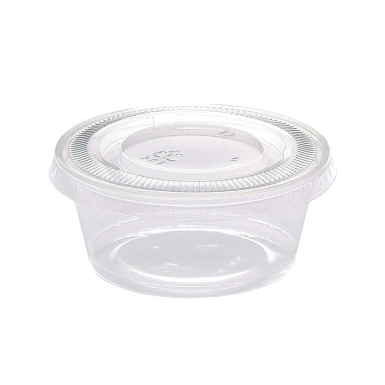 Small Plastic Cups With Lids - 25 Pack