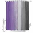 thumbnail image 2 of Purple Gray Ombre Waterproof Fabric Shower Curtain, Vintage Country Wooden Waterproof Fabric Shower Curtain for Bathroom Curtains Bathtubs Hotel Washable Shower Curtains with 12 Hooks Small 36x78in, 2 of 8