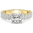 thumbnail image 3 of 5 Carat IGI Certified Cushion Shape Lab Grown Diamond Engagement Ring | 14K Yellow Gold |Lillian Oval Shape Side Diamond Eternity Diamond Ring | FG-VS1-VS2 Quality Friendly Diamonds, 3 of 5