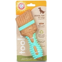 Arm & Hammer Tools 7.5" Wood Mix Paintbrush Durable Dental Dog Chew Toy