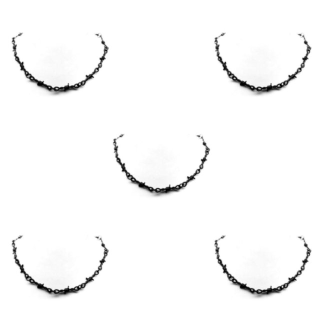 Guardurnaity Collar Punk, gótica, estilo Simple, cadena de espinas de moda, colgante de cuello Unisex especial para hombres, collar negro Type2 NO2