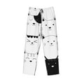thumbnail image 4 of Daiia Doodle Cute Cat Men's Sleep Pant with Pockets and Drawstring,Pajama Pants-Small, 4 of 9