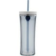 thumbnail image 3 of Contigo Auto Close Shake & Go Tumbler 20 Oz., Clear with Monaco Blue Straw, 3 of 4