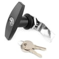 thumbnail image 3 of Cerradura en T para puerta de garaje, caja de herramientas con cerradura de manija en T de fijación trasera Cerradura para puerta de garaje con llaves para toldo de caravana de remolque(negro), 3 of 8