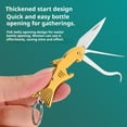 thumbnail image 4 of KRQAP Multifunctional Foldable Keychain Stainless Steel Toothpick Knife Pick Teeth Carry-fine Tooth Hook Crochet Can Open Bottle Buckle Teeth, Home Improvement Clearance, 4 of 7