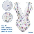 thumbnail image 2 of 1 juego de bañador de una pieza con estampado floral ajustado para mujer con falda cruzada multiusos, 2 of 5