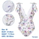 thumbnail image 2 of 1 juego de bañador de una pieza con estampado floral ajustado para mujer con falda cruzada multiusos, 2 of 5