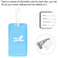 thumbnail image 4 of Unique Bargains Luggage Tag PVC Holders Baggage Label Identifier with Straps Blue 2 Pack, 4 of 8