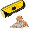 thumbnail image 1 of Peigne d'Épilation pour Animaux (Jaune), Râteau Primer pour Animaux, Kit de Peigne à Lame Double Face, Brosse pour Chien, Convient à Tous Types de Poils, 1 of 5