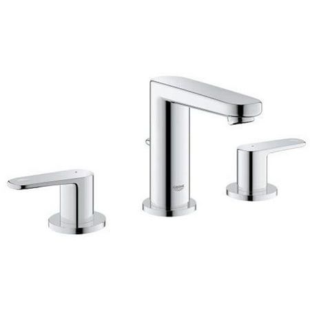 Grohe Chrome Bathroom Tub - Europlus S-Size 8 in. Widespread 2-Handle 3-Hole Bathroom Faucet - 1.2 GPM