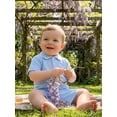 thumbnail image 5 of BemeyourBBs Toddler Baby Boy Summer Clothes Infant Baby Boy 2 Pieces Outfit Cotton Short Sleeve Solid Color Lapel Collared Shirt Tops and Shorts Set, 5 of 9