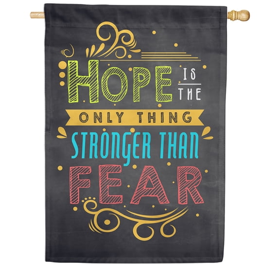 America Forever Hope House Flag 28 x 40 inches Inspirational Spiritual Motivational Double Sided Seasonal Yard Outdoor Decorative Positive Quote House Flag