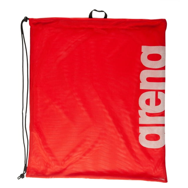 Saco de malla para natación Arena, color rojo, 65 x 55 cm, secado rápido