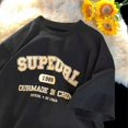 thumbnail image 3 of Camiseta de manga corta con estampado de letras para hombre y mujer, ropa de calle de gran tamaño, estilo Hip Hop, Vintage, holgada, Verano, 3 of 5