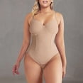 thumbnail image 2 of GHSOHS Bodysuits for Women Tummy Control Shapewear Thong Jumpsuit Seamless Stretch Sleeveless U Shaped Corset Body Shaper Leotards, 2 of 9