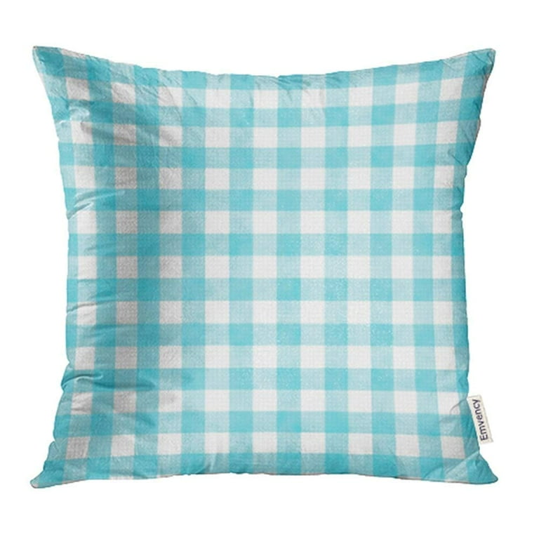 Teal hotsell check cushions