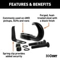thumbnail image 2 of CURT 22411 Bolt-On Black Steel Tow Hook with Spring Clip, 10,000 lbs Capacity, 2 of 4