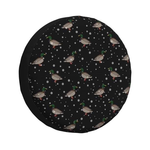 Balery Mallards And Snowflakes Cubiertas para Neumáticos - Protector Resistente para Neumáticos de Camioneta, SUV, Remolque, Camper y RV-15 inch