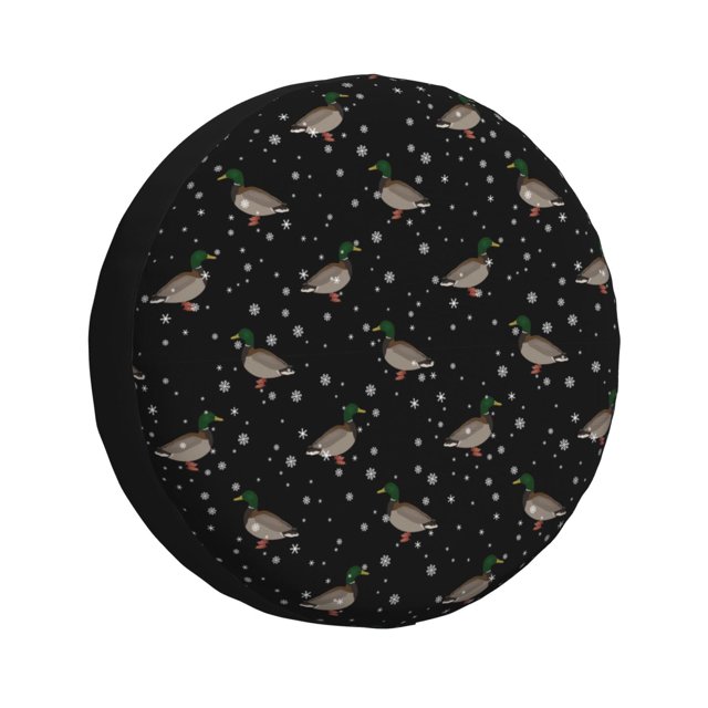 Balery Mallards And Snowflakes Cubiertas para Neumáticos - Protector Resistente para Neumáticos de Camioneta, SUV, Remolque, Camper y RV-14 inch