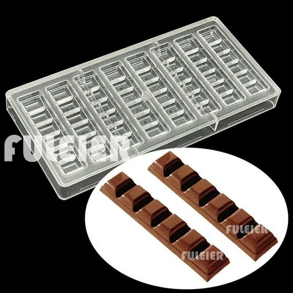Barra de palo 3D para hornear Chocolate molde de Barra de Caramel de Chocolate de policarbonato herramientas de Paselera para hornear de Fbrica moldes de bandeja